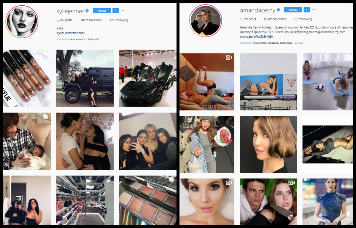 Influencer me miliona ndjek&euml;s n&euml; Instagram.