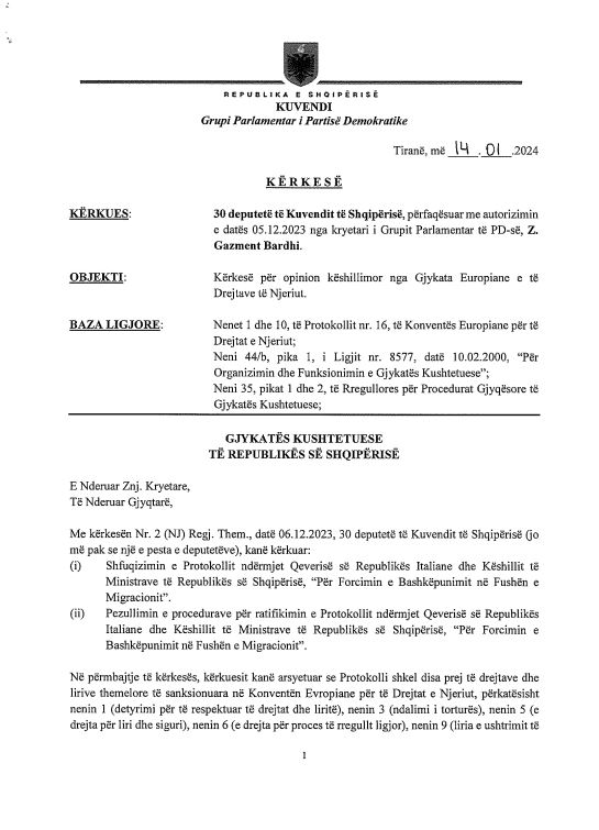 Marrëveshja me Italinë për emigrantët, PD i drejtohet